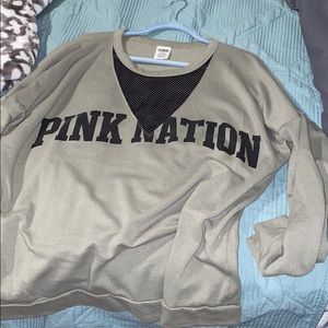 PINK mesh front hoodie